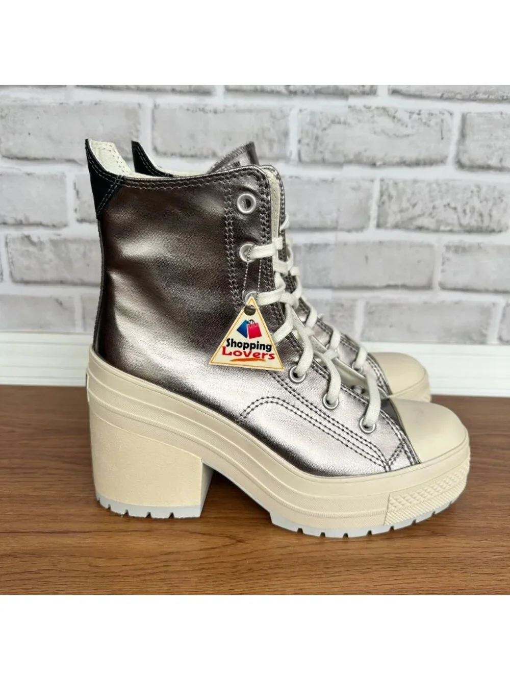 ⭐Converse Chuck 70 De Luxe Heel 5.5 Mens Shoes Sneakers Metallic Silver A09896C⭐